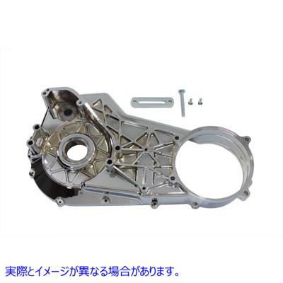 43-0455 クローム 1-1/4 インチ オフセットインナープライマリーカバー 取寄せ Vツイン Chrome 1-1/4 inch Offset Inner Primary