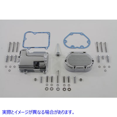 43-0790 トランスミッションサイドカバー＆トップカバーセット クローム 取寄せ Vツイン Transmission Side Cover and Top Cover