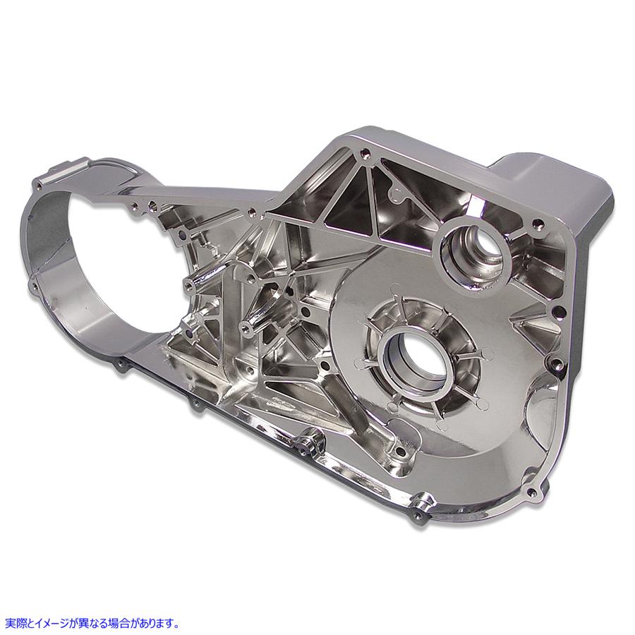 43-1055 インナープライマリーカバークローム 取寄せ Vツイン Inner Primary Cover Chrome (検索用／60617-01