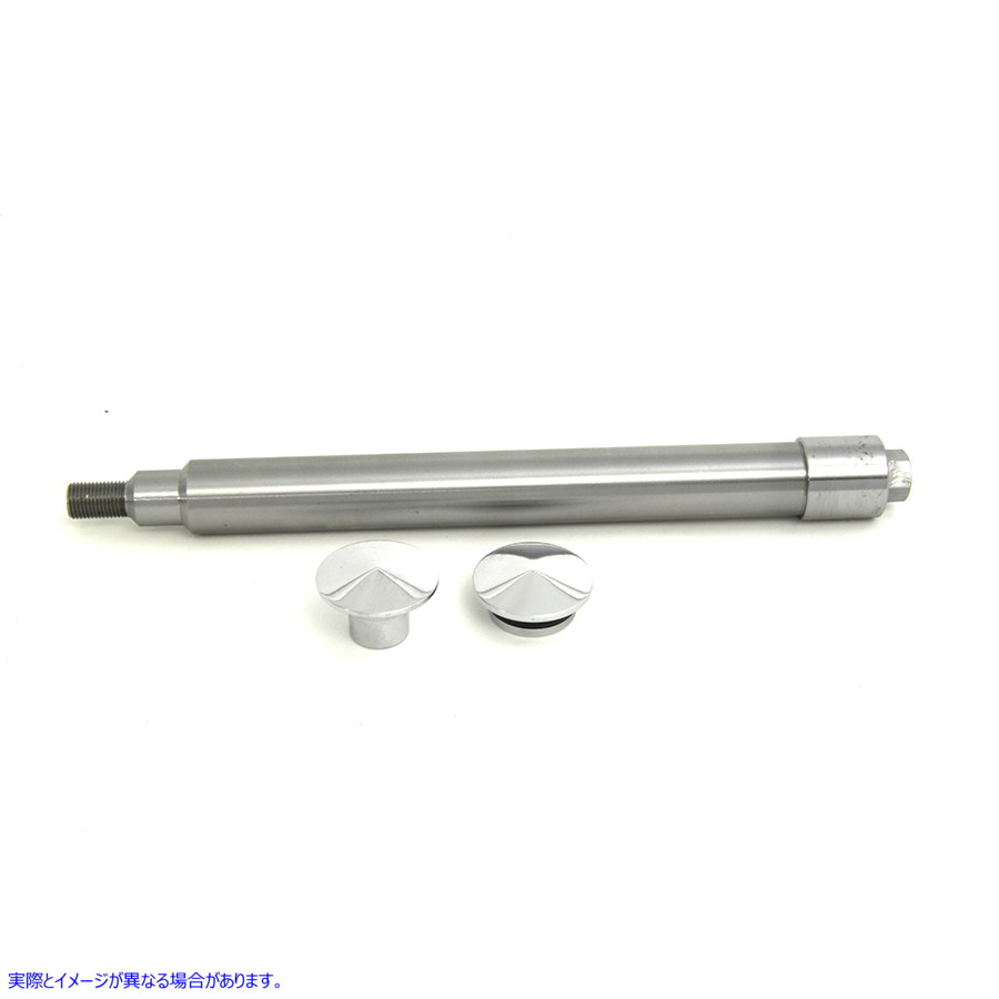 44-0001 クロームフラッシュマウントフロントアクスル 取寄せ Vツイン Chrome Flush Mount Front Axle (検索用／
