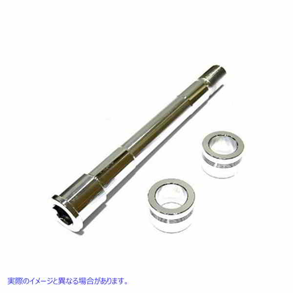 44-0007 クロームフロントアクスルキット 取寄せ Vツイン Chrome Front Axle Kit (検索用／43000081