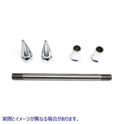 44-0211 クロームフロントアクスルキット 取寄せ Vツイン Chrome Front Axle Kit (検索用／