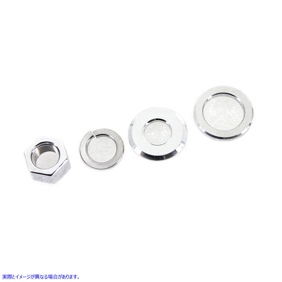 44-0258 亜鉛リアアクスルナットキット 取寄せ Vツイン Zinc Rear Axle Nut Kit (検索用／