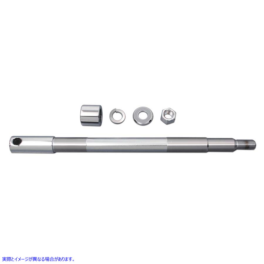 44-0612 クロームフロントアクスルキット 取寄せ Vツイン Chrome Front Axle Kit (検索用／