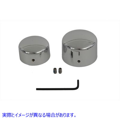 44-0742 クローム リア アクスル ナット カバー セット 取寄せ Vツイン Chrome Rear Axle Nut Cover Set (検索用／41705-09