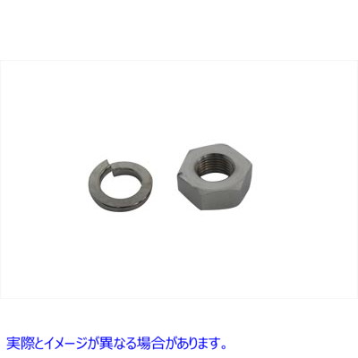 44-0749 クローム六角ナットとロックワッシャーのセット 取寄せ Vツイン Chrome Hex Nut and Lock Washer Set (検索用／
