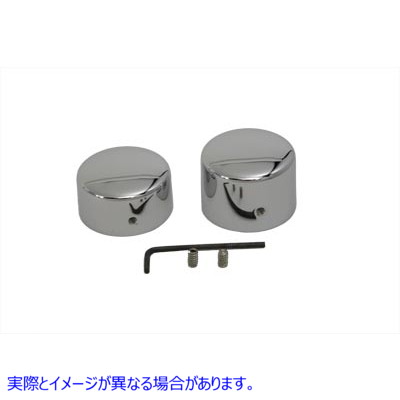 44-0845 クローム リア アクスル ナット キャップ セット 取寄せ Vツイン Chrome Rear Axle Nut Cap Set (検索用／42034-07