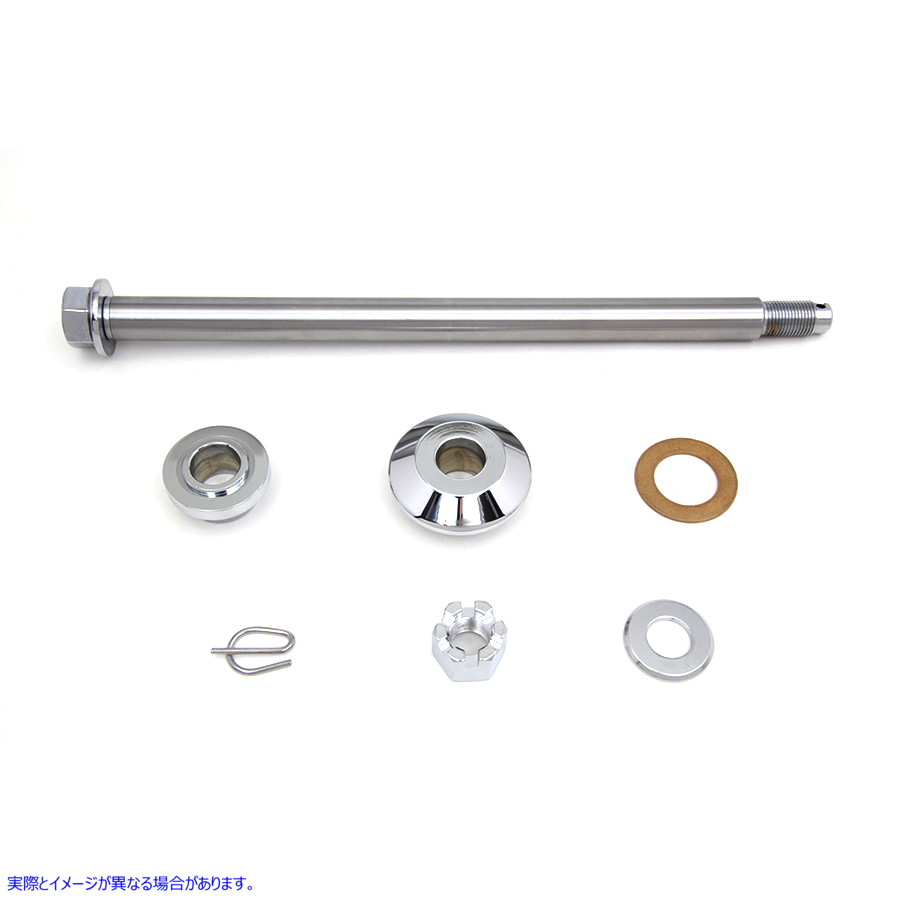 44-0939 フロント アクスル キット クローム 取寄せ Vツイン Front Axle Kit Chrome (検索用／