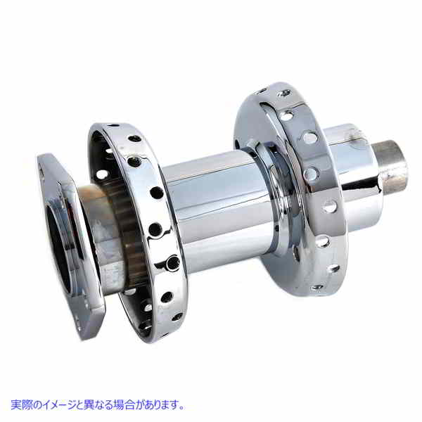 45-0295 クロームフロントホイールハブ 取寄せ Vツイン Chrome Front Wheel Hub (検索用／43672-84