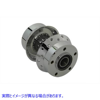 45-0336 クロームフロントホイールハブ、1インチベアリング付き 取寄せ Vツイン Chrome Front Wheel Hub with 1 inch Bearings (