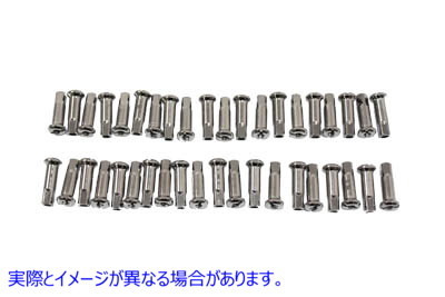 45-0521 スポーク 40 ピース クローム ニップル セット 取寄せ Vツイン Spoke 40 Piece Chrome Nipple Set (検索用／
