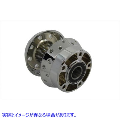 45-0590 クロームフロントホイールハブ1インチベアリング 取寄せ Vツイン Chrome Front Wheel Hub 1 inch Bearings (検索用／435