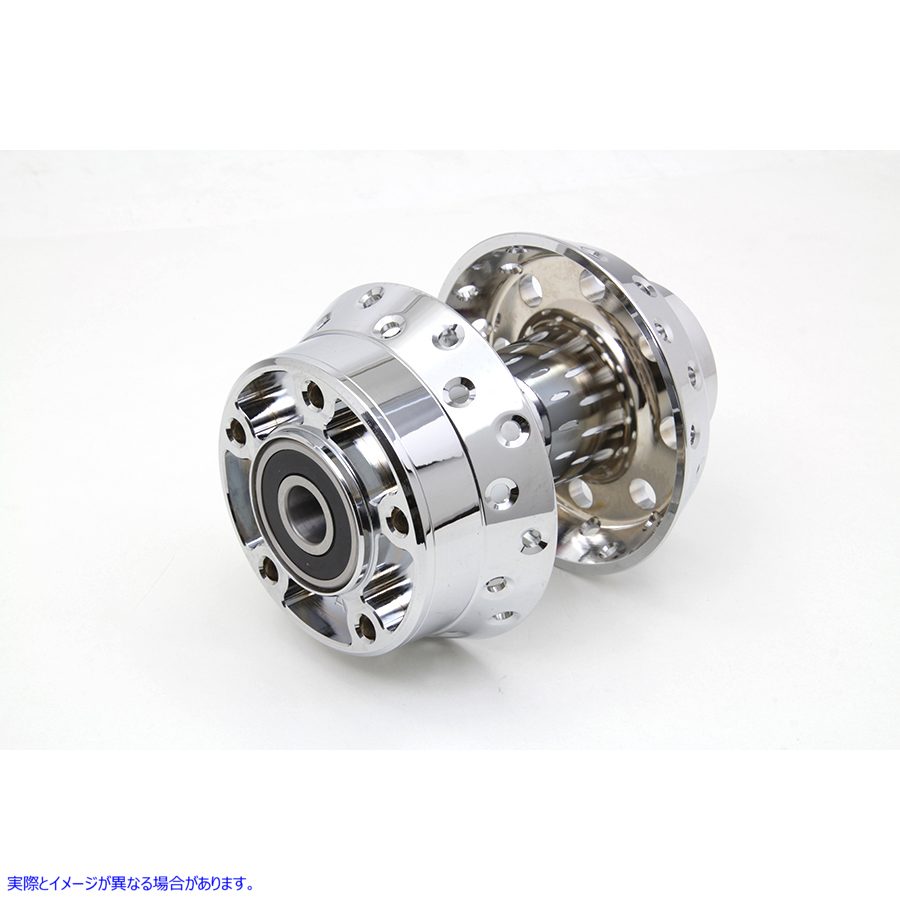 45-0591 クロームフロントホイールハブ3/4インチベアリング 取寄せ Vツイン Chrome Front Wheel Hub 3/4 inch Bearings (検索用