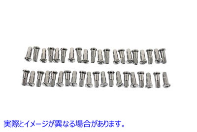 45-0626 スポーク 40 ピース クローム ニップル セット 取寄せ Vツイン Spoke 40 Piece Chrome Nipple Set (検索用／