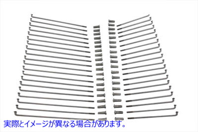 45-0664 ステンレススチール 18 インチ スポーク セット 取寄せ Vツイン Stainless Steel 18 inch Spoke Set (検索用／ Buchanan