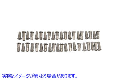 45-0680 スポーク 40 ピースステンレススチールニップルセット 取寄せ Vツイン Spoke 40 Piece Stainless Steel Nipple Set (検