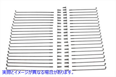 45-0697 ステンレススチール 18 インチ スポーク セット 取寄せ Vツイン Stainless Steel 18 inch Spoke Set (検索用／