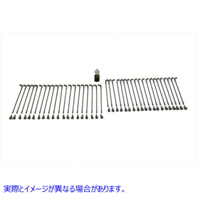 45-0735 ステンレススチール 18 インチ スポーク セット 取寄せ Vツイン Stainless Steel 18 inch Spoke Set (検索用／
