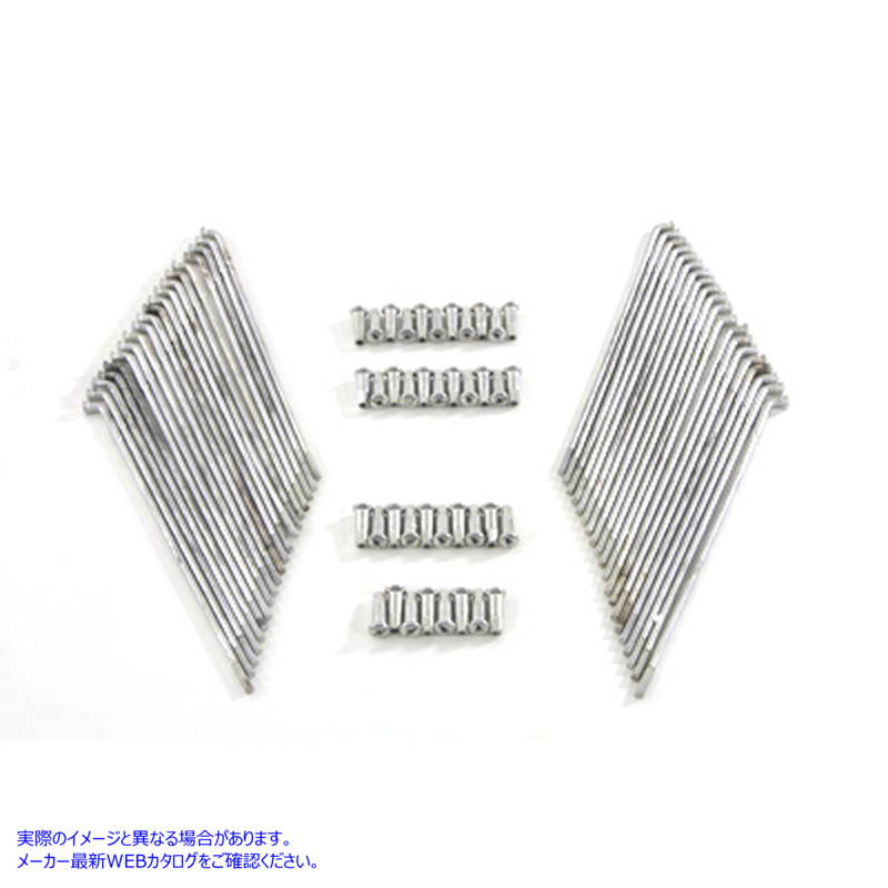 45-0744 カドミウムメッキ18インチスポークセット 取寄せ Vツイン Cadmium Plated 18 inch Spoke Set (検索用／