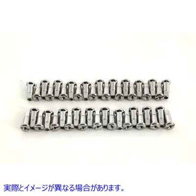 45-0749 スポーク 40 ピース クローム ニップル セット 取寄せ Vツイン Spoke 40 Piece Chrome Nipple Set (検索用／
