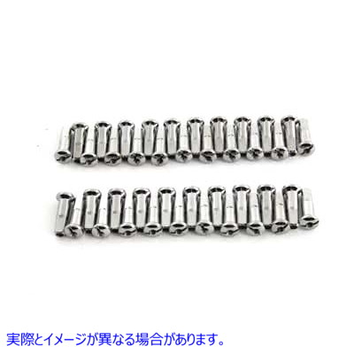 45-0781 スポーク 40 ピース クローム ニップル セット 取寄せ Vツイン Spoke 40 Piece Chrome Nipple Set (検索用／