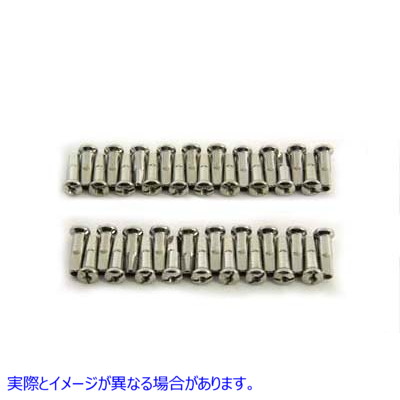 45-0782 スポーク 40 ピースステンレススチールニップルセット 取寄せ Vツイン Spoke 40 Piece Stainless Steel Nipple Set (検