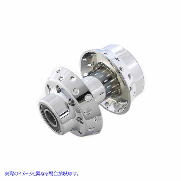 45-0785 25mm ベアリング付きクロームフロントホイールハブ 取寄せ Vツイン Chrome Front Wheel Hub with 25mm Bearings (検索用