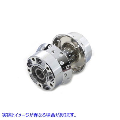 45-0786 クロームフロントホイールハブ25mmベアリング 取寄せ Vツイン Chrome Front Wheel Hub 25mm Bearings (検索用／