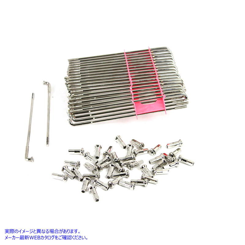 45-0819 ニッケルメッキ16インチスポークセット 取寄せ Vツイン Nickel Plated 16 inch Spoke Set (検索用／