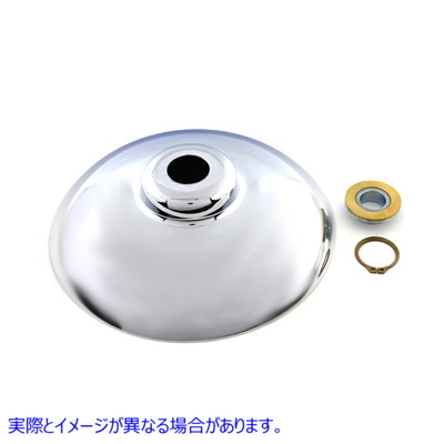 45-0867 クロームフロントハブキャップキット 取寄せ Vツイン Chrome Front Hub Cap Kit (検索用／43295-01