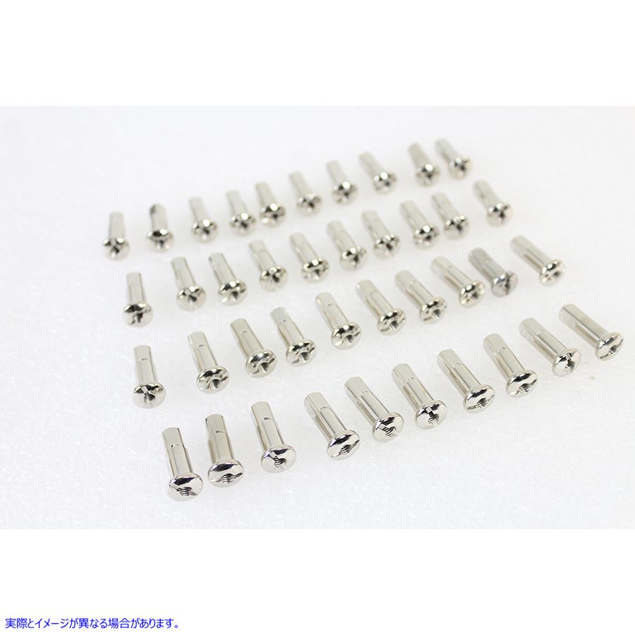 45-0922 40 ピース スポーク ニップル セット ステンレススチール 取寄せ Vツイン 40 Piece Spoke Nipple Set Stainless Steel (