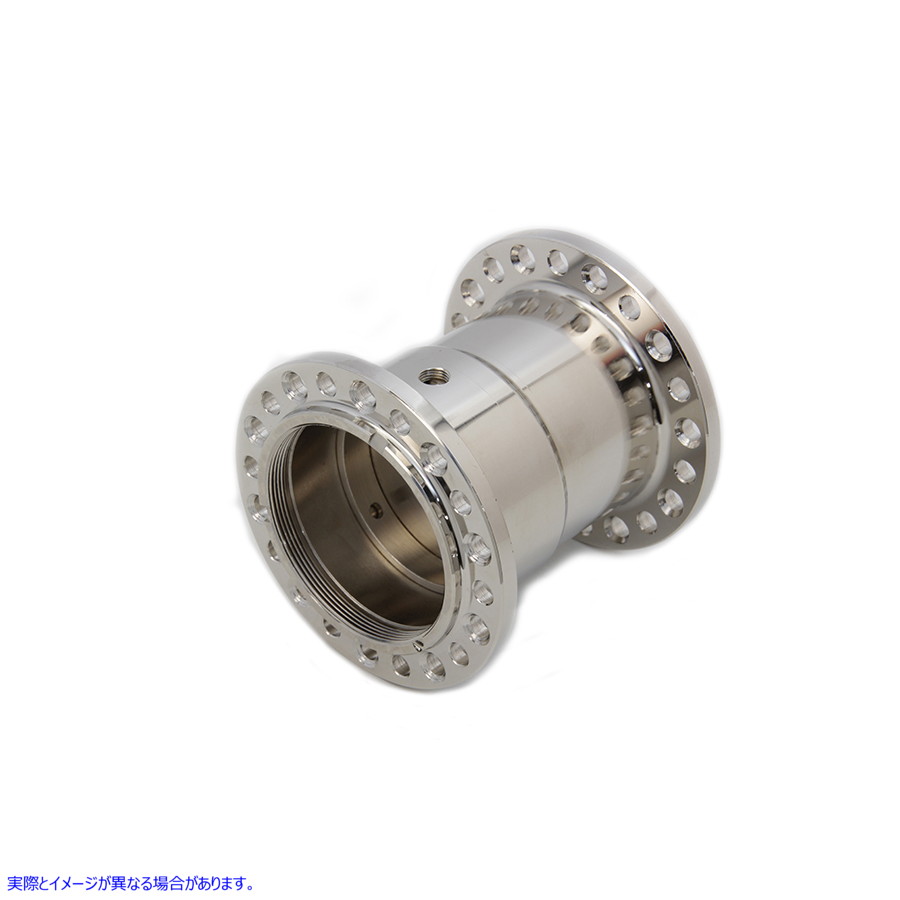 45-0985 フロントまたはリアホイールハブニッケルメッキ 取寄せ Vツイン Front or Rear Wheel Hub Nickel Plated (検索用／