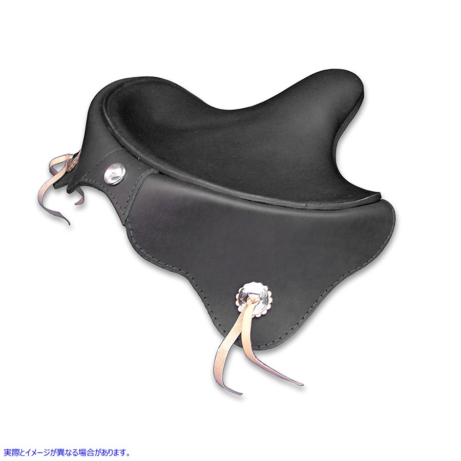 47-0531 スカート付きブラックレザーソロシート 取寄せ Vツイン Black Leather Solo Seat with Skirt (検索用／3181-39B Corbin