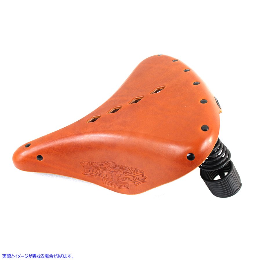 47-1545 レプリカ トロクセル ソロ サドル フォーム レザー ブラウン 取寄せ Vツイン Replica Troxel Solo Saddle Formed Leathe