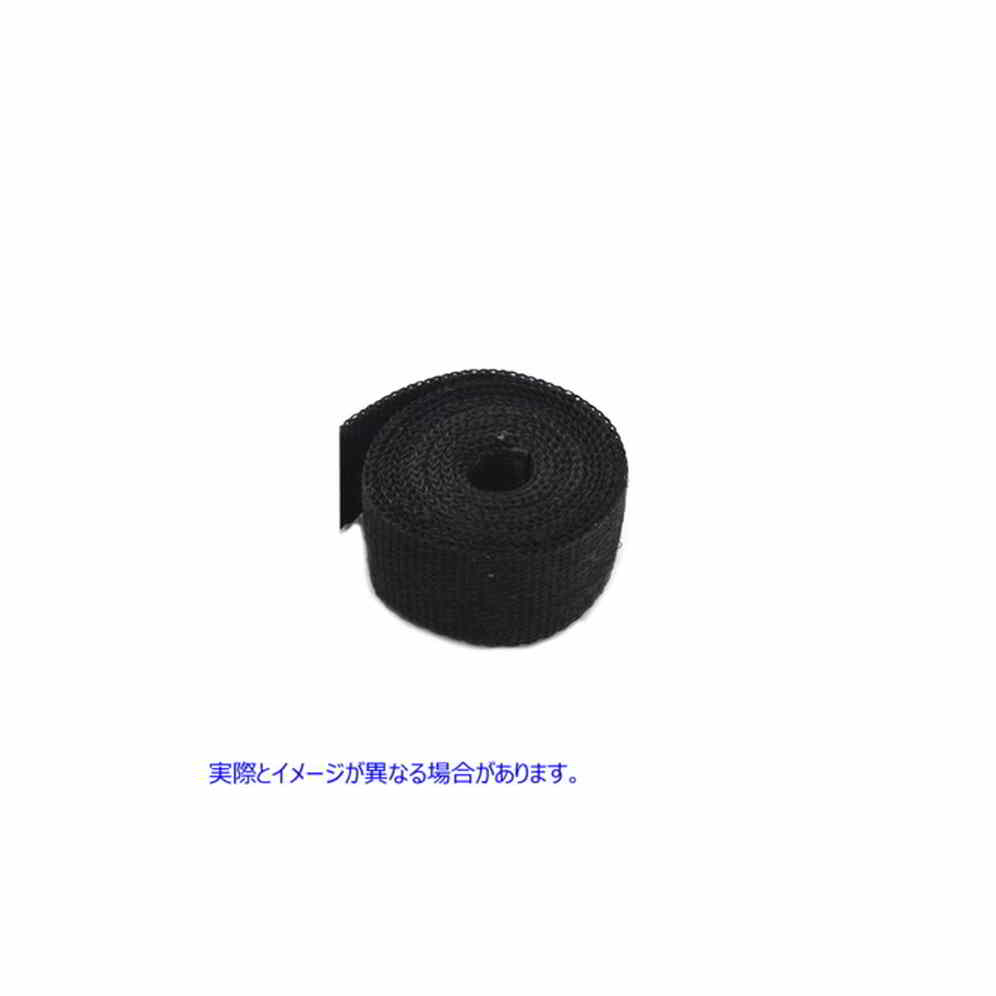 48-0132 ブラックエキゾーストラップ 取寄せ Vツイン Black Exhaust Wrap (検索用／