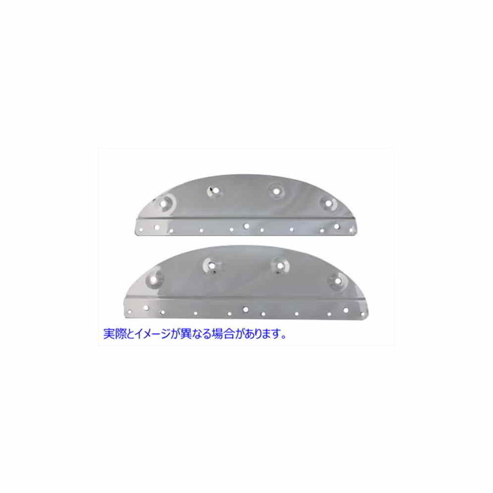 48-0176 クロームサドルバッグマウントプレートセット 取寄せ Vツイン Chrome Saddlebag Mount Plate Set (検索用／