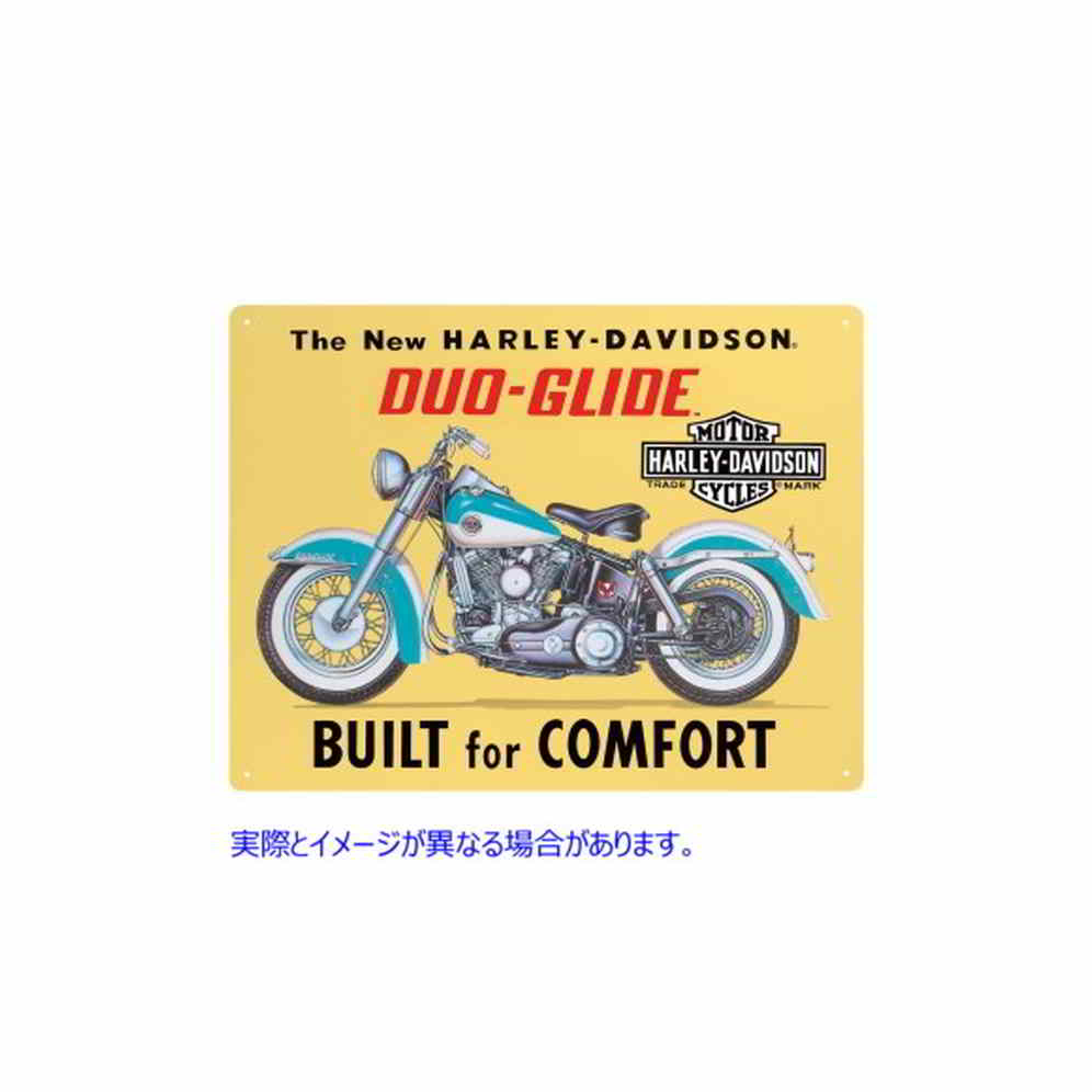 48-0216 快適さを追求したダイカットブリキ看板 取寄せ Vツイン Built for Comfort Die Cut Tin Sign (検索用／