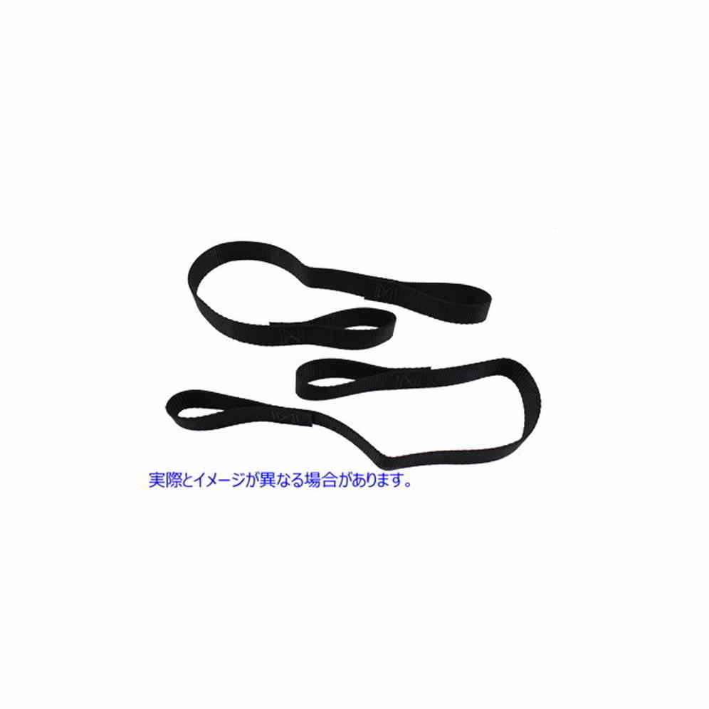 48-0650 ブラック ナイロン タイダウン アシスト 12 インチ x 1 インチ 取寄せ Vツイン Black Nylon Tie Down Assist 12 inch x