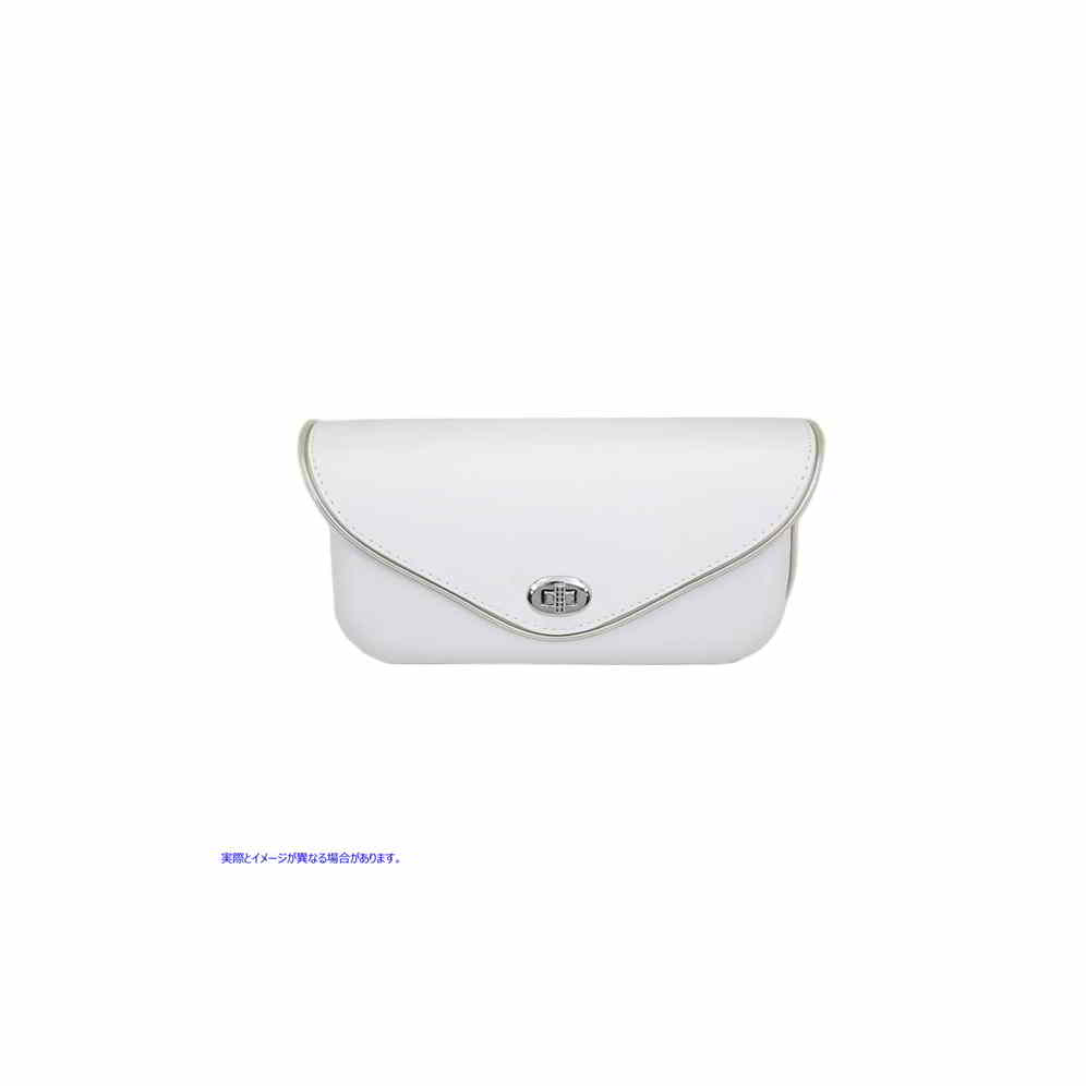 48-0812 シルバーエッジトリム付きフロントガラスポーチ 取寄せ Vツイン Windshield Pouch With Silver Edge Trim (検索用／5827