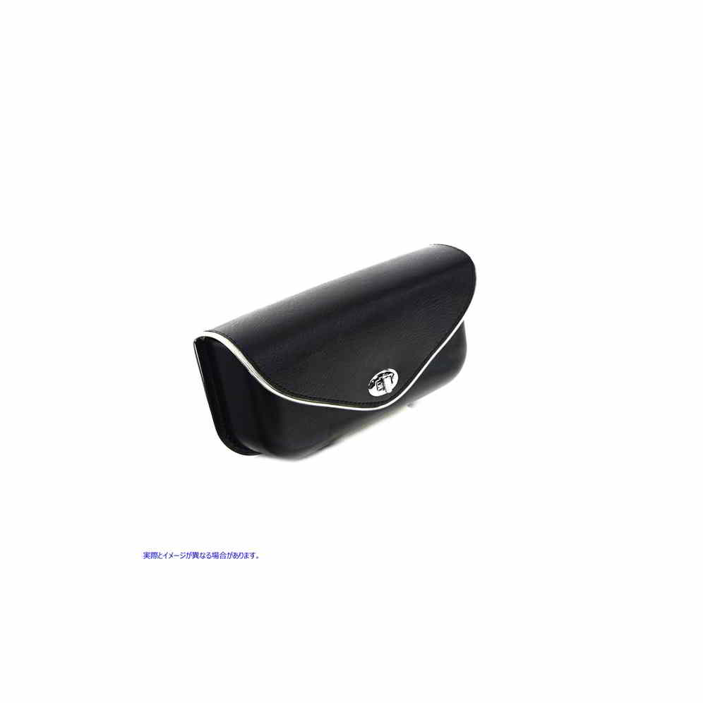 48-0813 シルバーエッジトリム付きフロントガラスポーチ 取寄せ Vツイン Windshield Pouch With Silver Edge Trim (検索用／