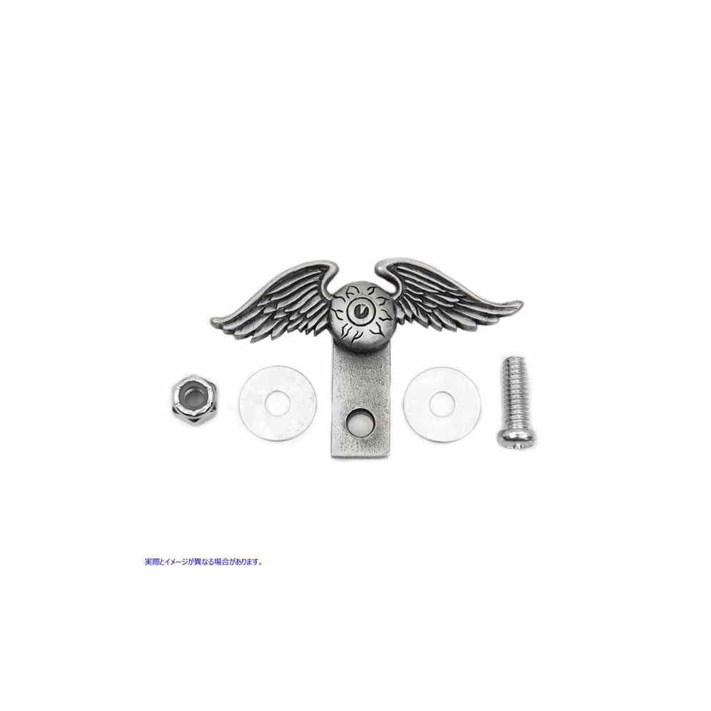 48-0840 ウィングナンバープレートトッパー 取寄せ Vツイン Wing License Plate Topper (検索用／