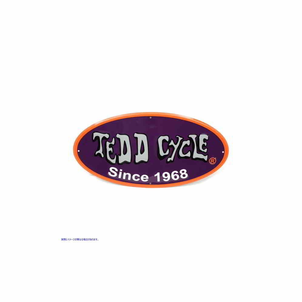 48-0945 テッド サイクル メタル サイン 取寄せ Vツイン Tedd Cycle Metal Sign (検索用／
