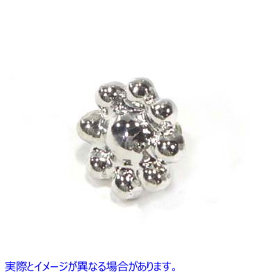 48-1196 フラワーシートデコレーションクローム 取寄せ Vツイン Flower Seat Decoration Chrome (検索用／