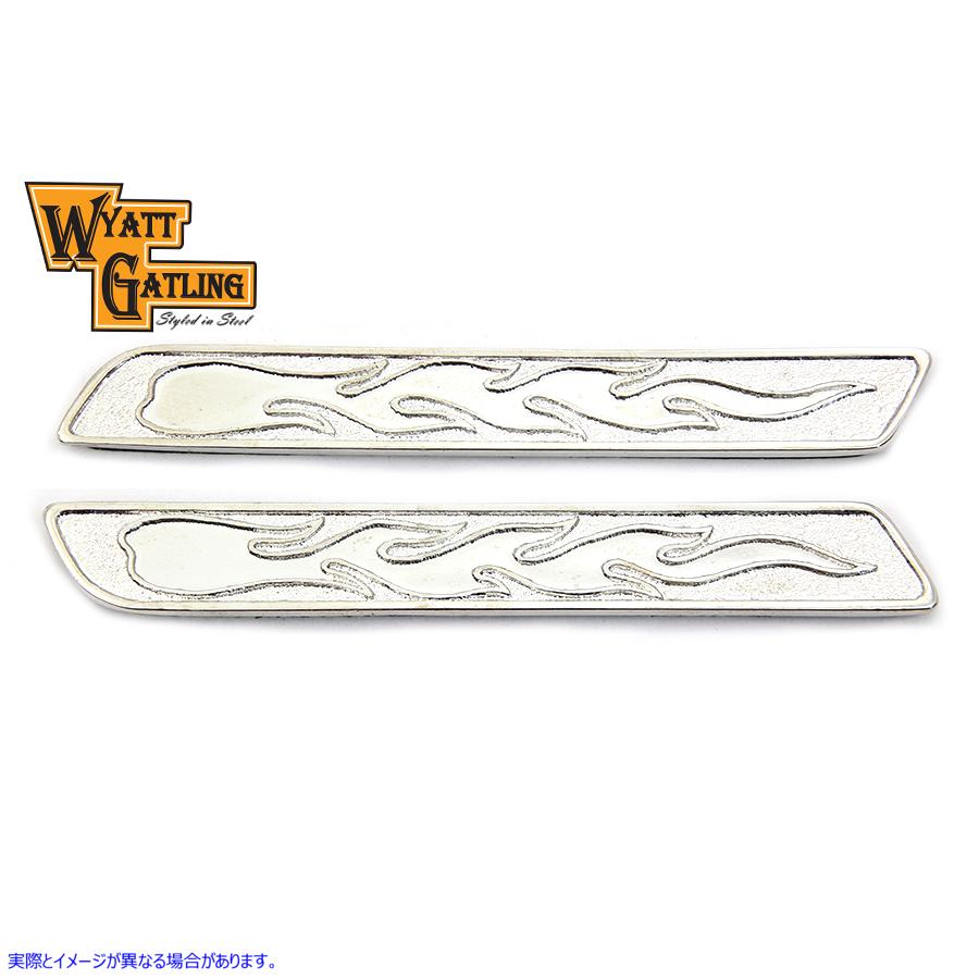 48-1197 ワイアット ガトリング サドルバッグ フェイス プレート インサート 取寄せ Vツイン Wyatt Gatling Saddlebag Face Plat