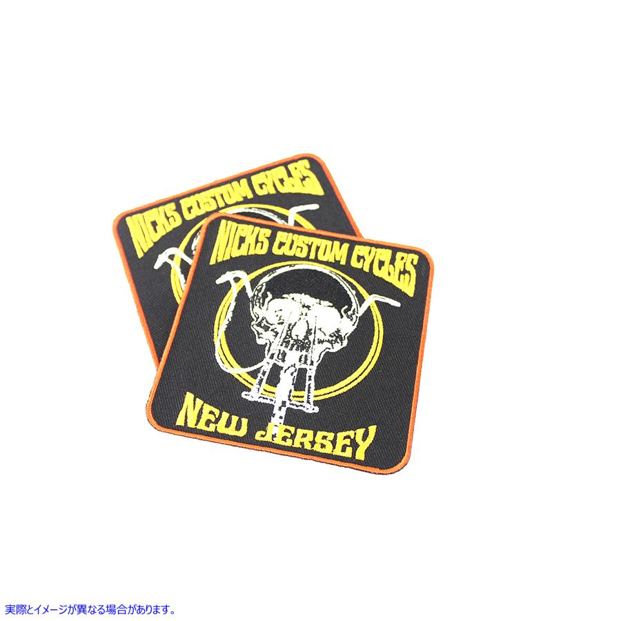 48-1396 Nick のカスタム サイクル NJ パッチ セット 取寄せ Vツイン Nick's Custom Cycle NJ Patch Set (検索用／