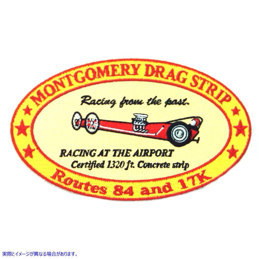 48-1493 モンゴメリー ドラッグ ストリップ パッチ 取寄せ Vツイン Montgomery Drag Strip Patches (検索用／