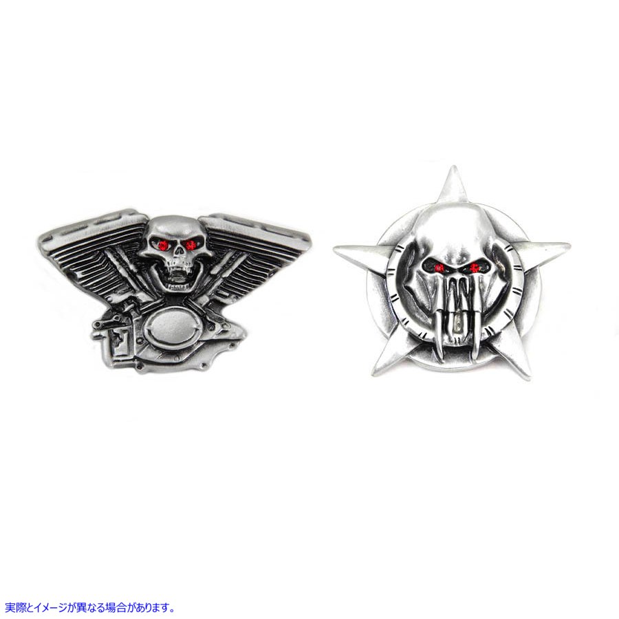 48-1518 スカルラペルピンセット 取寄せ Vツイン Skull Lapel Pin Set (検索用／