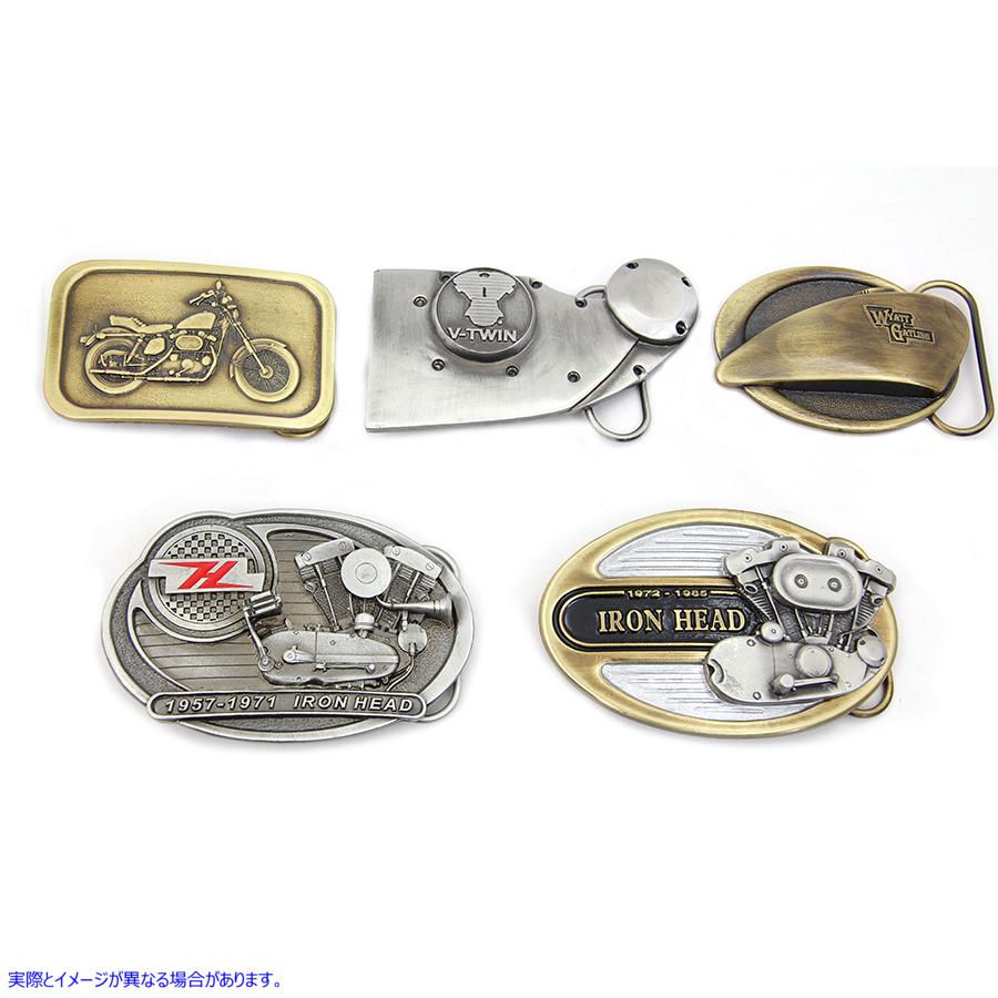 48-1522 V-Twin アイアンヘッド シリーズ ベルト バックル セット 取寄せ Vツイン V-Twin Ironhead Series Belt Buckle Set (検