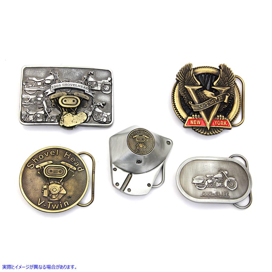 48-1525 ショベルヘッド ベルト バックル セット 取寄せ Vツイン Shovelhead Belt Buckle Set (検索用／