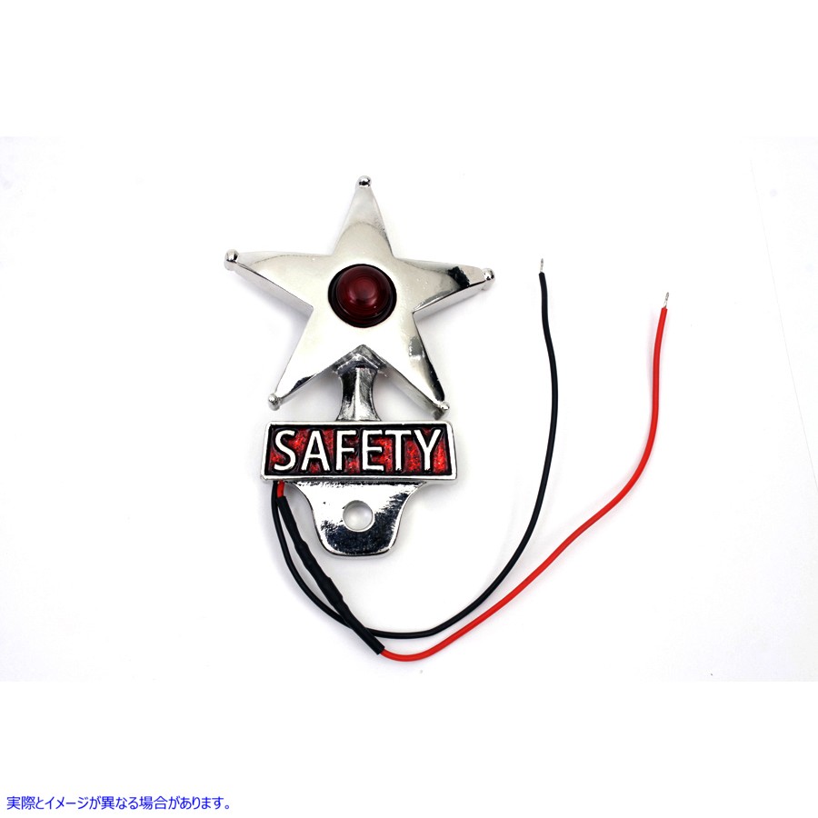 48-1618 LEDランプ付き安全ナンバープレートトッパー 取寄せ Vツイン Safety License Plate Topper with LED Lamp (検索用／